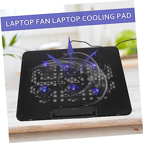 Base ajustable para portátil con ventiladores silenciosos y diseño liviano miniatura 4