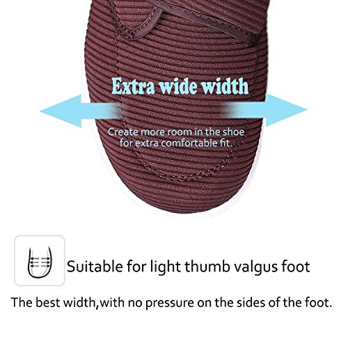 Mei MACLEOD Women's Diabetic Shoes with Adjustable Strap Lightweight Wide Walking Shoes Edema Swollen Feet Shoes2