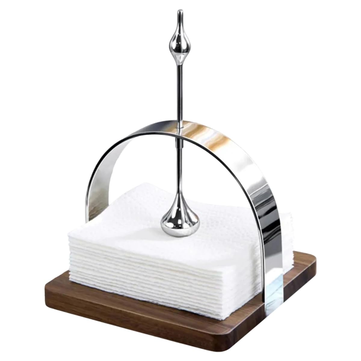 CTRLZS Tissue Case Tissue Boxes Light Luxury Scandinavian for Home Decoration Hotel Restaurant Walnut Wood Base Napkin Holder