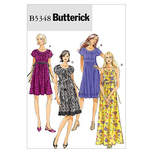 ButterickPatterns B5348 Misses' Dress, Size F5 (16-18-20-22-24)