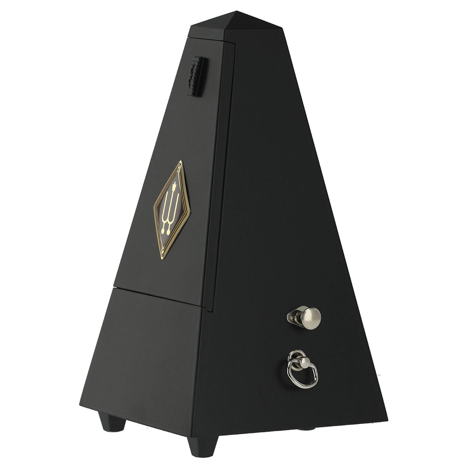 Wittner 816M - Metrónomo mecánico de madera con campana, color negro mate con gamuza de microfibra Keepdrum