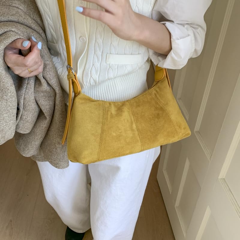 Suede Underarm Bags Crossbody Bag Crescent Hobo Bag for Women Work Travel Daily Use4