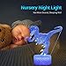 ekeytop 3D Dinosaur Night Light for Kids Bedroom,Touch Sensor Night Lamp with Remote USB Rechargeable 7 Color LED Dinosaur Bedside Lamp Dinosaur Toys for Boys Girls Desk Decor Birthday Gifts