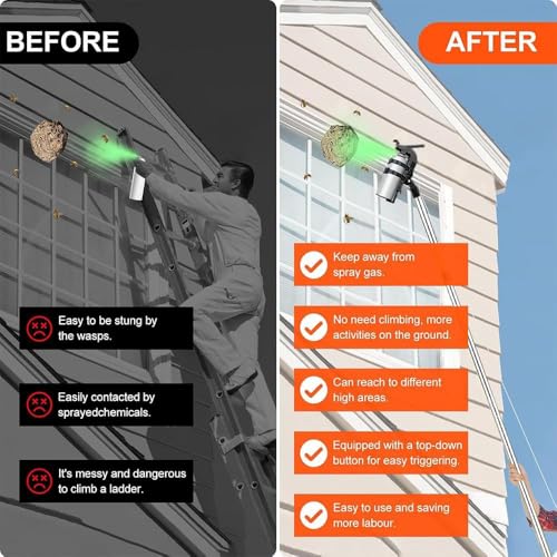 Adaptador de aerosol para eliminar avispas y pintar techos altos sin usar escaleras 8