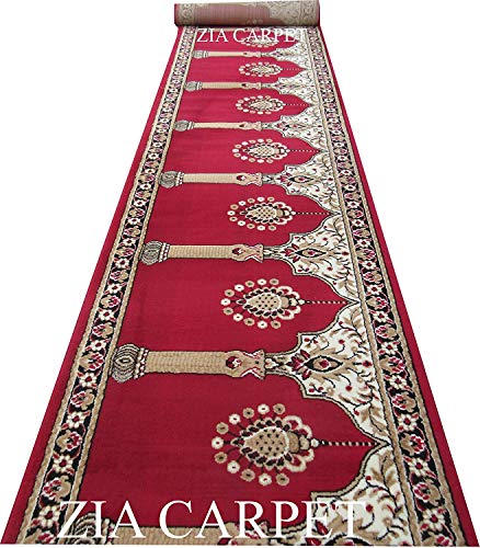 SUPPLE CARPETS Washable ZANAMAZ Prayer Carpet for MASJID (Mosque) & Gallery Carpet with 0.5 INCH Thickness 4 x 18 feet ZANAMAZ Carpet
