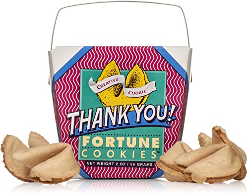 Thank You Gift Fortune Cookies In A Gift Box – 8 Pieces Traditional Vanilla Flavor Individually Wrapped – Kosher Certified Gourmet Gift
