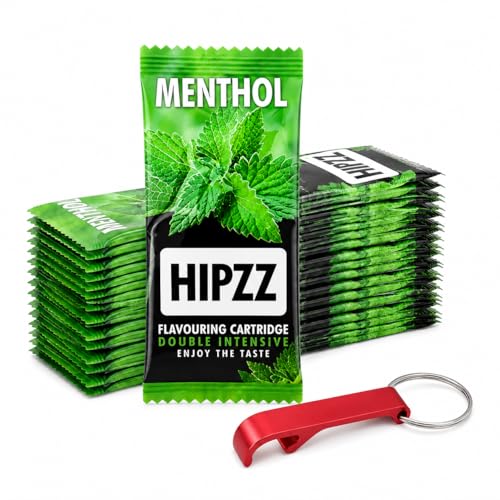 Hipzz Aromakarten Menthol 60 Stück mit Keyring - Aroma Cards mit intensiver Mentholnote - einfache Anwendung