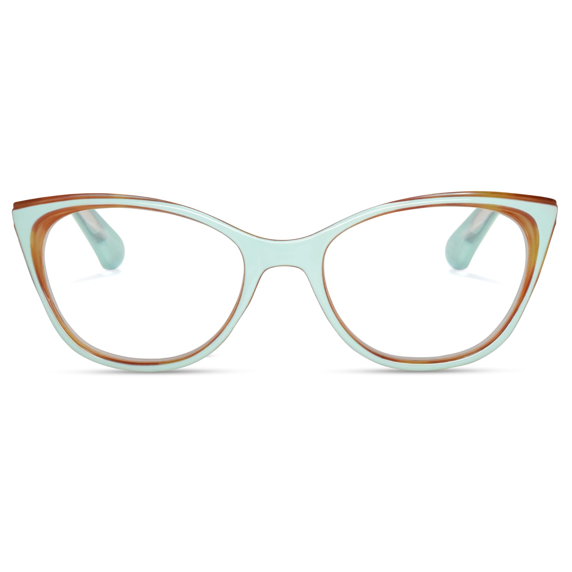 2Seelife Women's Pastel Blue Narrow Cat Eye Reading Glasses For – Small–Medium Fit, Sturdy Frame, Spring Hinges, Stylish Cateye Readers, +1.00