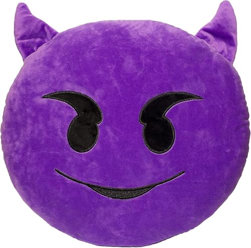 Vnnigmn - Cojín de peluche con emoticonos decorativos para cumpleaños, regalo para la casa, decoración