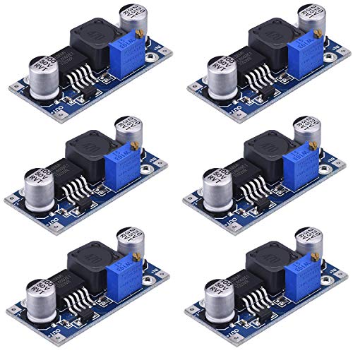 Paquete de 6 módulos de conversión XL6009, DC / DC, 3,0-30 V / 5-35 V, tensión de salida ajustable, placa de circuito de alto rendimiento Cover