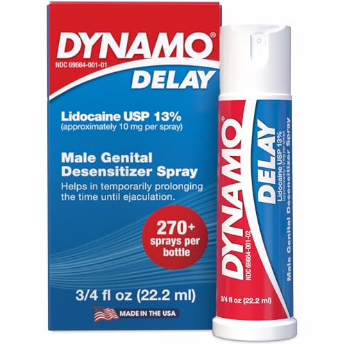 dynamo delay spray for men  13 lidocaine numbing spray to help you last longer in bed  1 pack climax control  fda compliant 075 fl oz