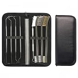EAmber Gun Cleaning Brushes Picks Kit Set Brass Copper Steel Nylon Stainless Steel Ploymer Pick Set