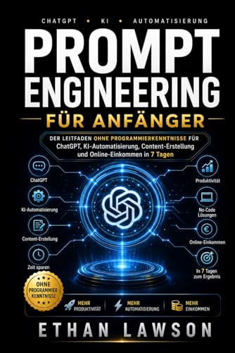 Prompt Engineering für Anfänger: Der Leitfaden ohne Programmierkenntnisse für ChatGPT, KI-Automatisierung, Content-Erstellung und Online-Einkommen in 7 Tagen (German Edition)