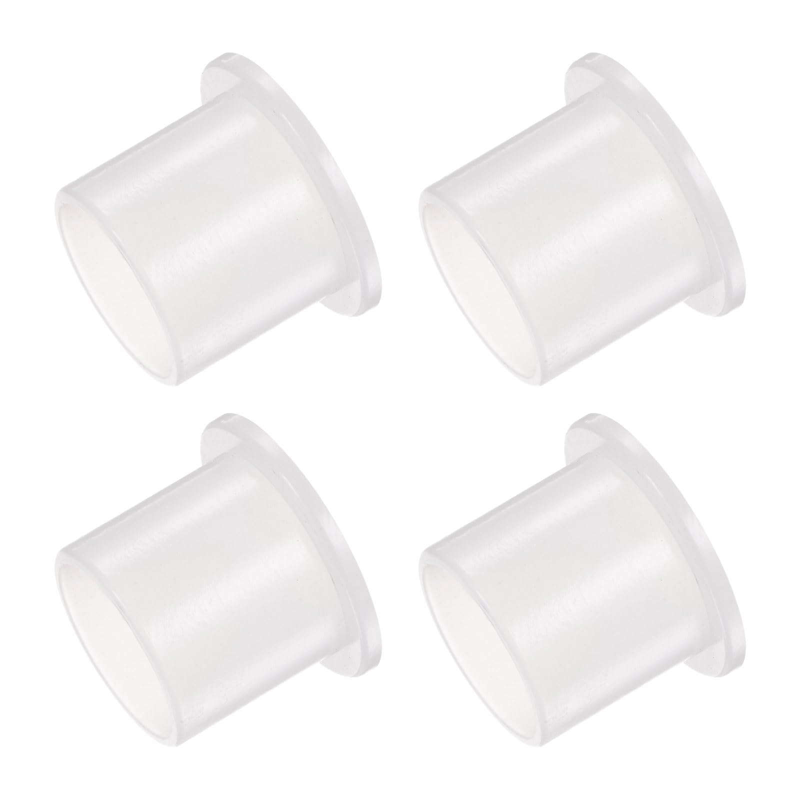 4Pcs de Bagues en Nylon à Collerette [20,1mm de Diamètre Intérieur x 23mm de Diamètre Extérieur x 22mm de Longueur] Bagues en Plastique Nylon pour Arbre, Blanches