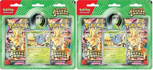 Pokémon: collezione Erika dell’espansione Megaevoluzione - Ascesa Eroica del GCC Pokémon (una carta promozionale olografica, una moneta e due buste di espansione), Edizione in Italiano