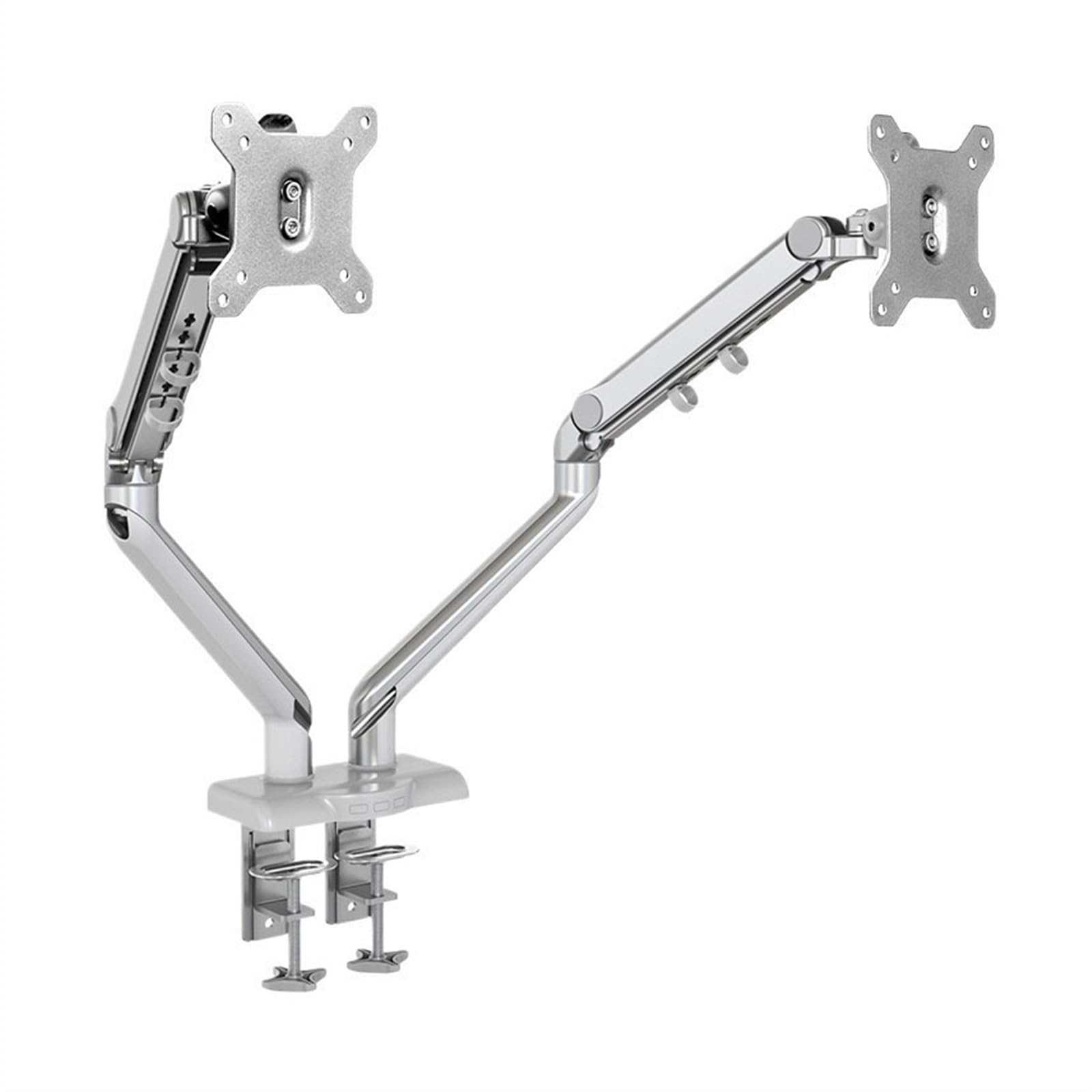 Aioneer Monitor Arm Dual Monitor Mount For 17"-32" Screens, Mechanical Spring Monitor Desk Mount, Fully Adjust Dual Monitor Arm With C-Clamp, Holds Up To 19.8Lbs Per Arm Monitor
