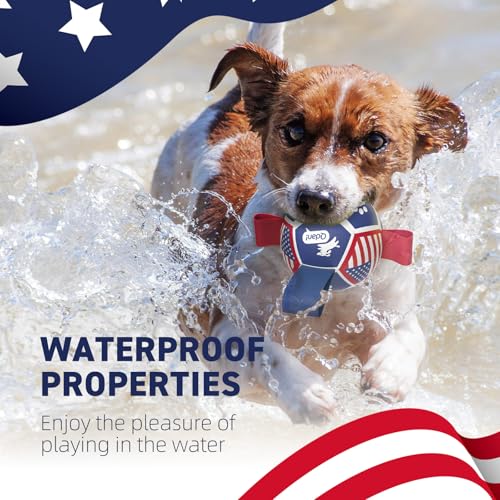 Image of QDAN Puppy Balls, Small Dog Toys, Dog Balls with Straps for Small Breed | 3.5 Inch Small Soccer Ball for Dogs, Puppy Toys for 3-15 lbs Dogs, Dog Birthday Gift, Herding Ball for Small Dogs, Flag