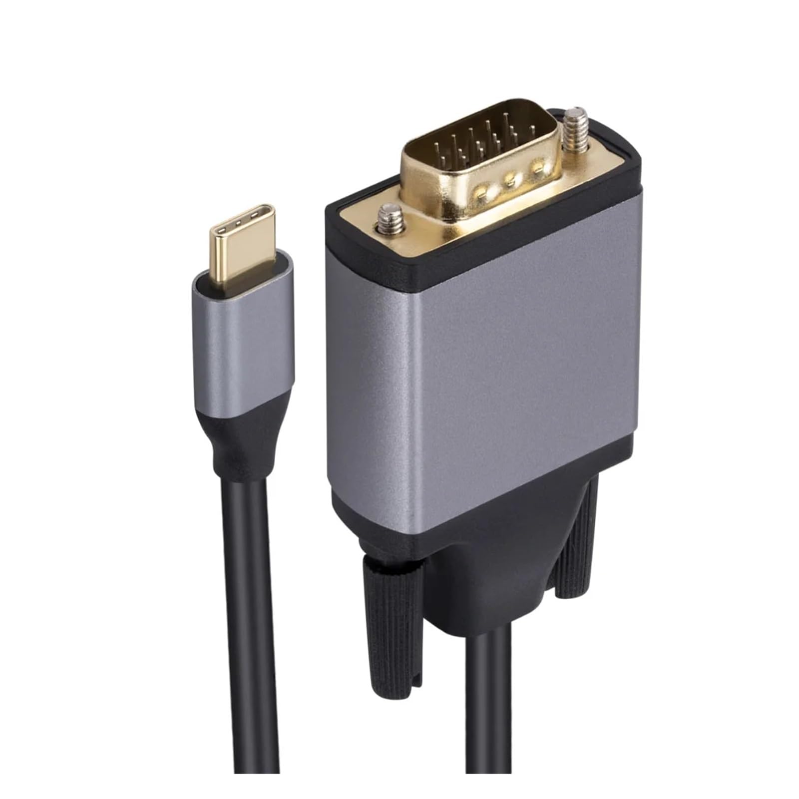 Câble Adaptateur USB-C vers VGA, convertisseur de Type C vers VGA, Compatible avec la Lecture sur écran de Projection