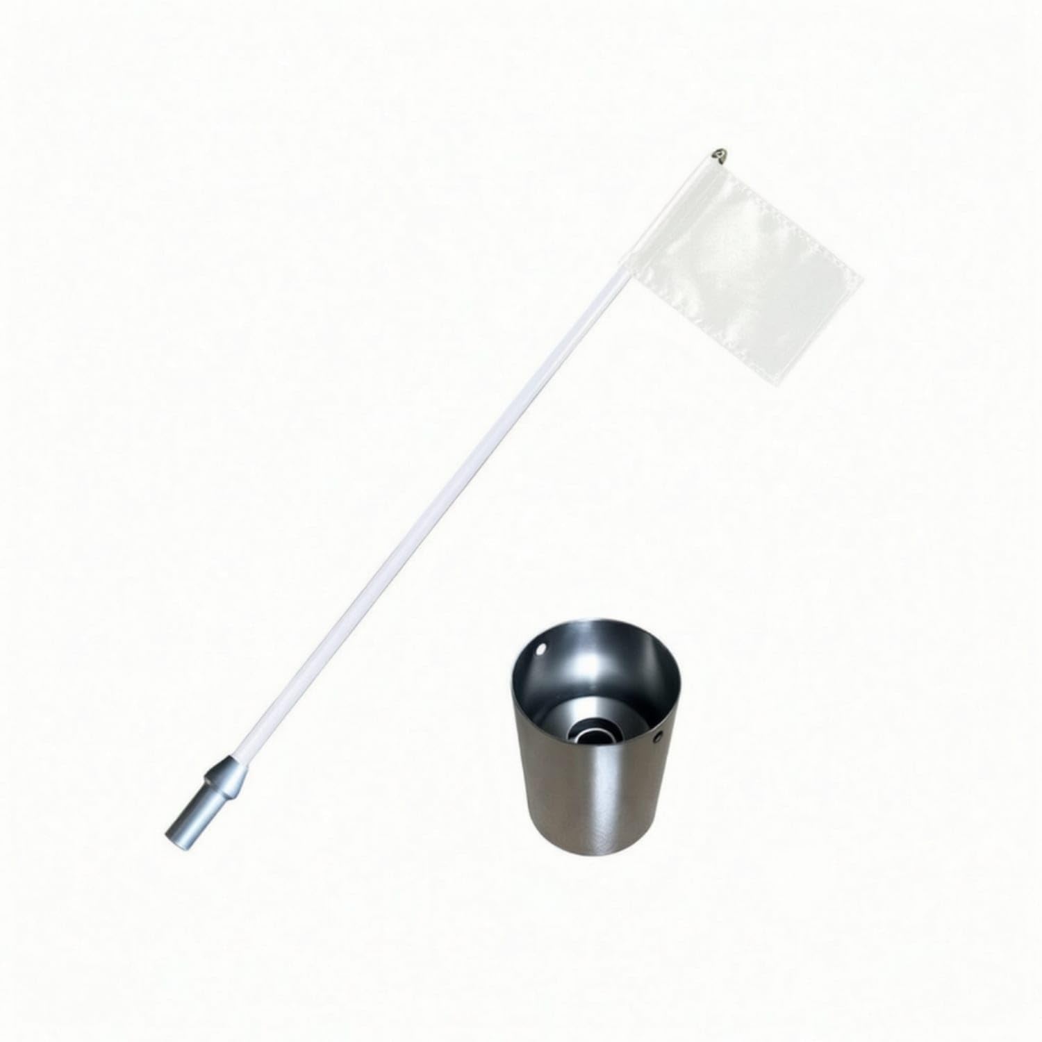Ojiva® Stainless Steel Golf Flagpole with Cup Rust-Resistant Golf Flagstick with Cup Long-Lasting Pole Sturdy for Golfers, Coaches, Putting Green, Backyard, White 85CM-image-34