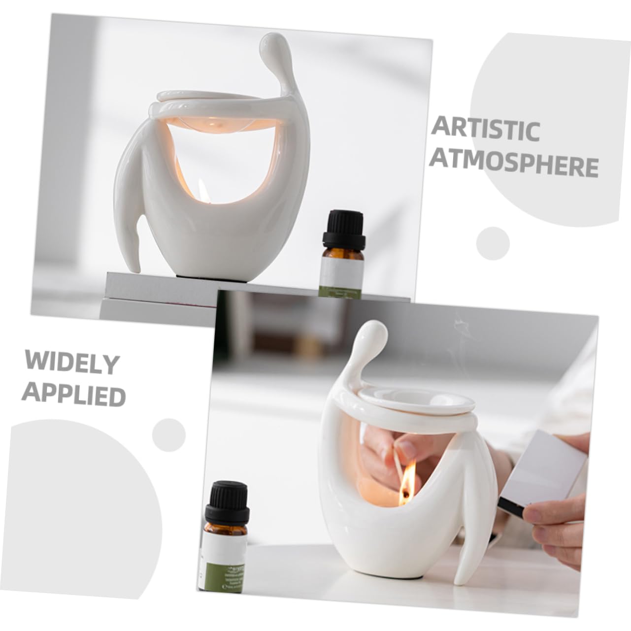 Difusor De Aroma Quemador De Aceites Esenciales Quemador De Incienso Decorativo Portavelas para Escritorio