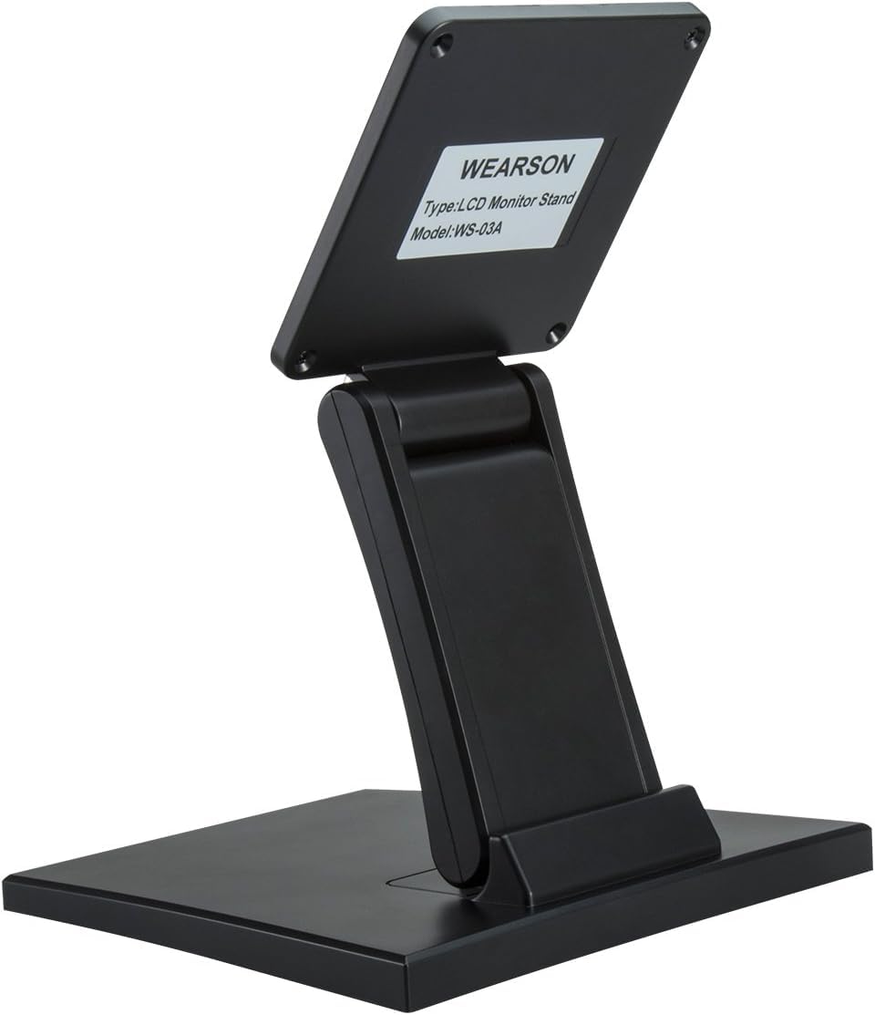 Support réglable Wearson WS-03A pour écran LCD - Support de Bureau, Pliable - en métal - avec Trou VESA 75 x 75 mm et 100 x 100 mm