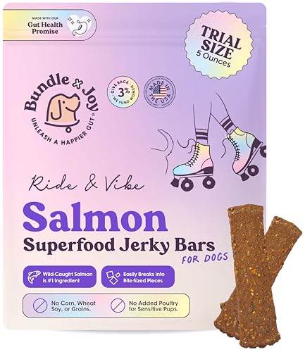 Bundle x Joy Salmon Jerky Training Treats, Wild Caught, Poultry Free, 5oz