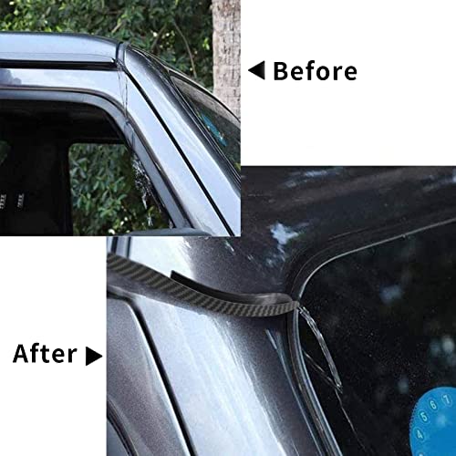 POSENG Rainwater Diverter Guard Slot Gutter Extension, Roof Hardtop ABS Rain Groove Diverte Compatible with Jeep Wrangler JK 2007-2017, Exterior Accessories