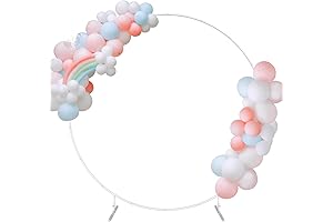 7.2 FT White Round Backdrop Stand for Photography