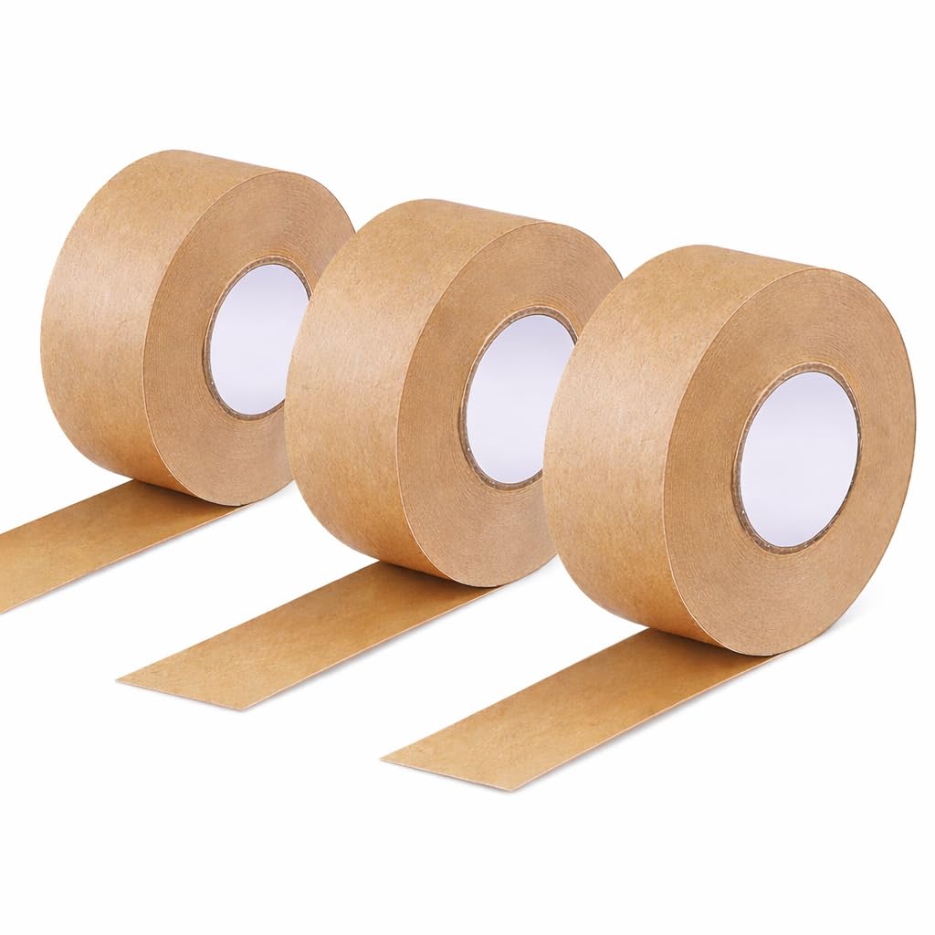 ECOFLAVOUR ADD THE GOODNESS Water Activated Kraft Paper Tape, 48mm x 30M, Brown Gummed Packing Tape (3)