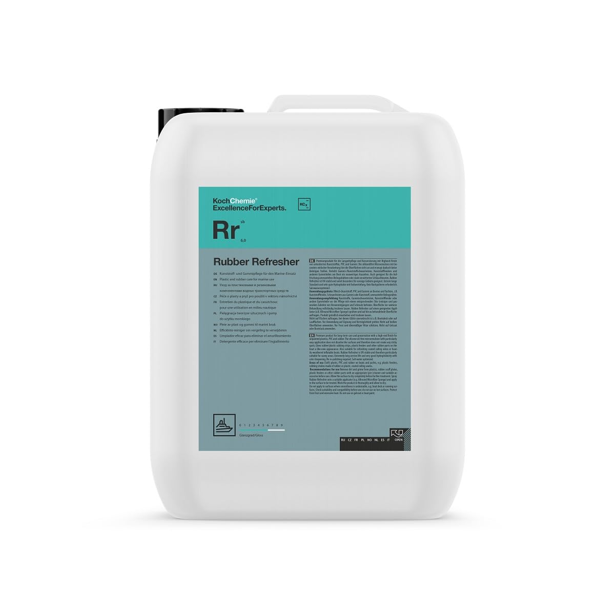 Koch Chemie Rubber Refresher 10L Kunststoffpflege & Gummipflege Boot UV Schutz PVC Gummi Pflege Gelcoat Zubehör Marine Pflege