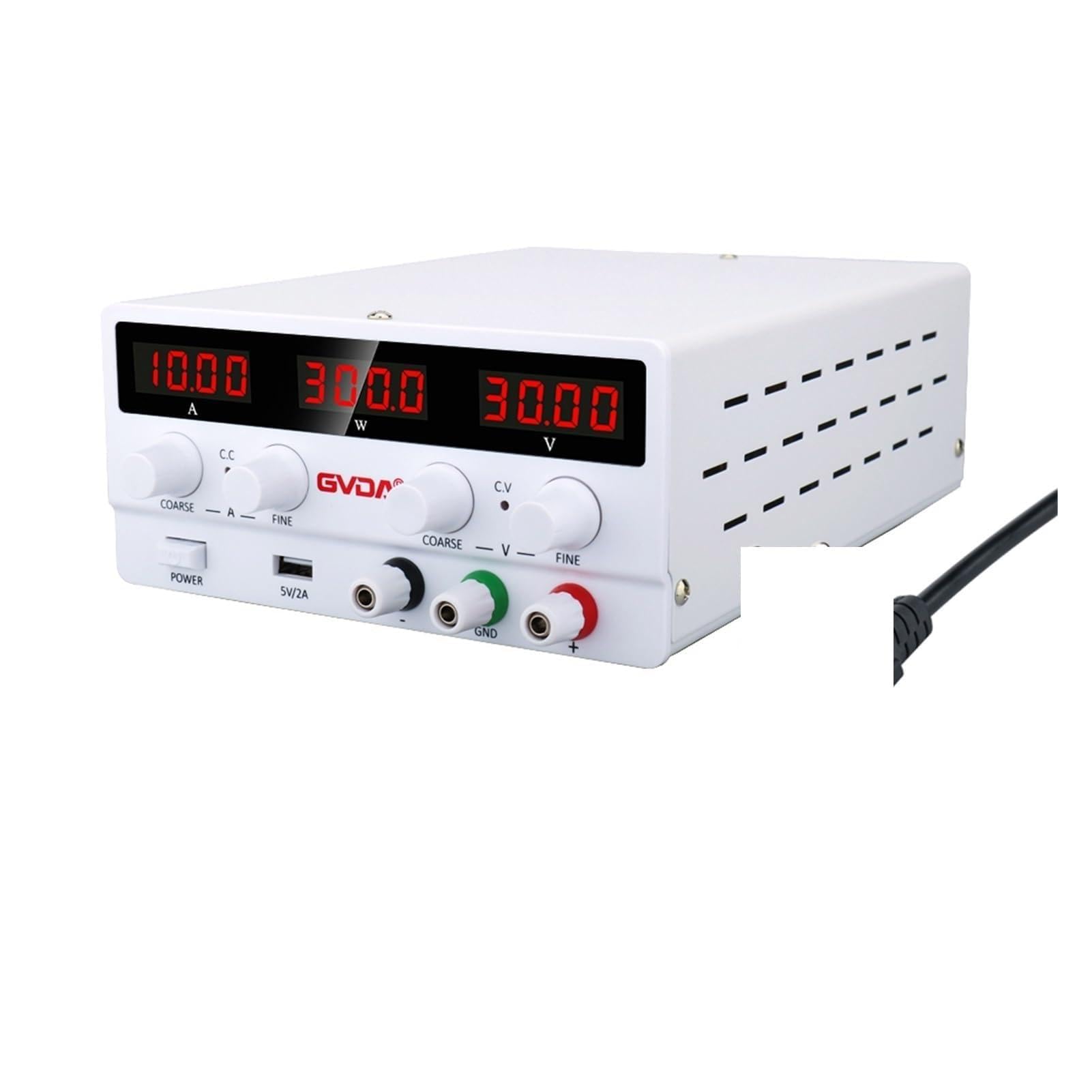 Fuente de Alimentación, USB DC Fuente de alimentación regulada de laboratorio ajustable 3 0v 10a Regulador de voltaje 6 0v 5a Fuente de alimentación del banco del stabilizador(Oranje)