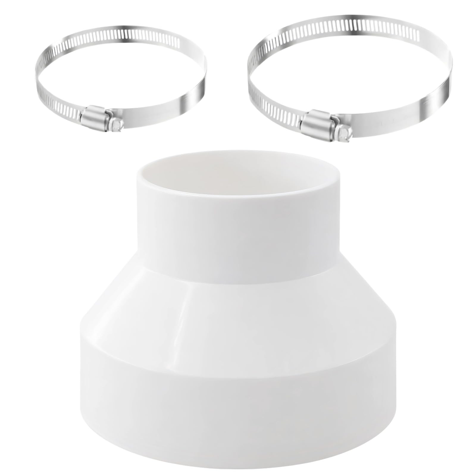 Ducting Reducer 150mm to 100mm with Stainless Hose Clamps 91-114/141-165mm