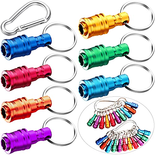 1/4 Inch Hex Shank Keychain, Extension Bar Screwdriver Bits, Holder Socket Adapter Drill Bit, Fast Change Bit Holder For Electric Screwdrivers And Drill Bits (Classic Colors,21 Pieces) #TOP21