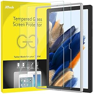 JETech Screen Protector Compatible with Samsung Galaxy Tab A8 (10.5-Inch, 2021 Model, SM-X200/X205/X207), 9H Anti-Scratch Tempered Glass Film, HD Clear with Easy Installation Tool, 2-Pack