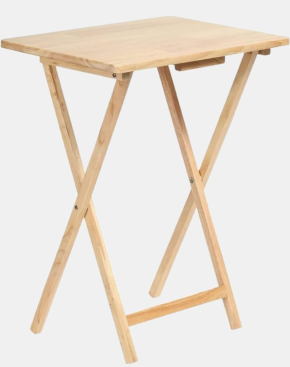 rightclick Natural Wood Snack Table, Wooden Folding Table and Laptop Table, portable Sofa side Table,Easy Assembly and Storage study table Ideal for Snacks and Meals in Living Room