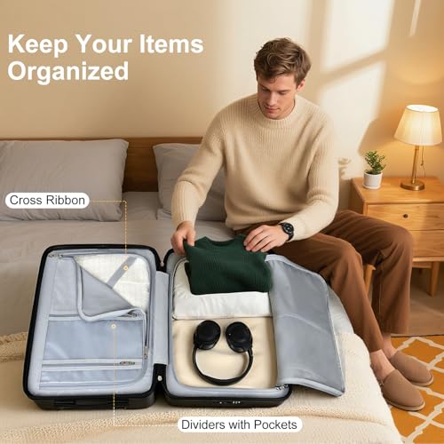 Valise rigide 4 roulettes multidirectionnelles MGB et poignée télescopique