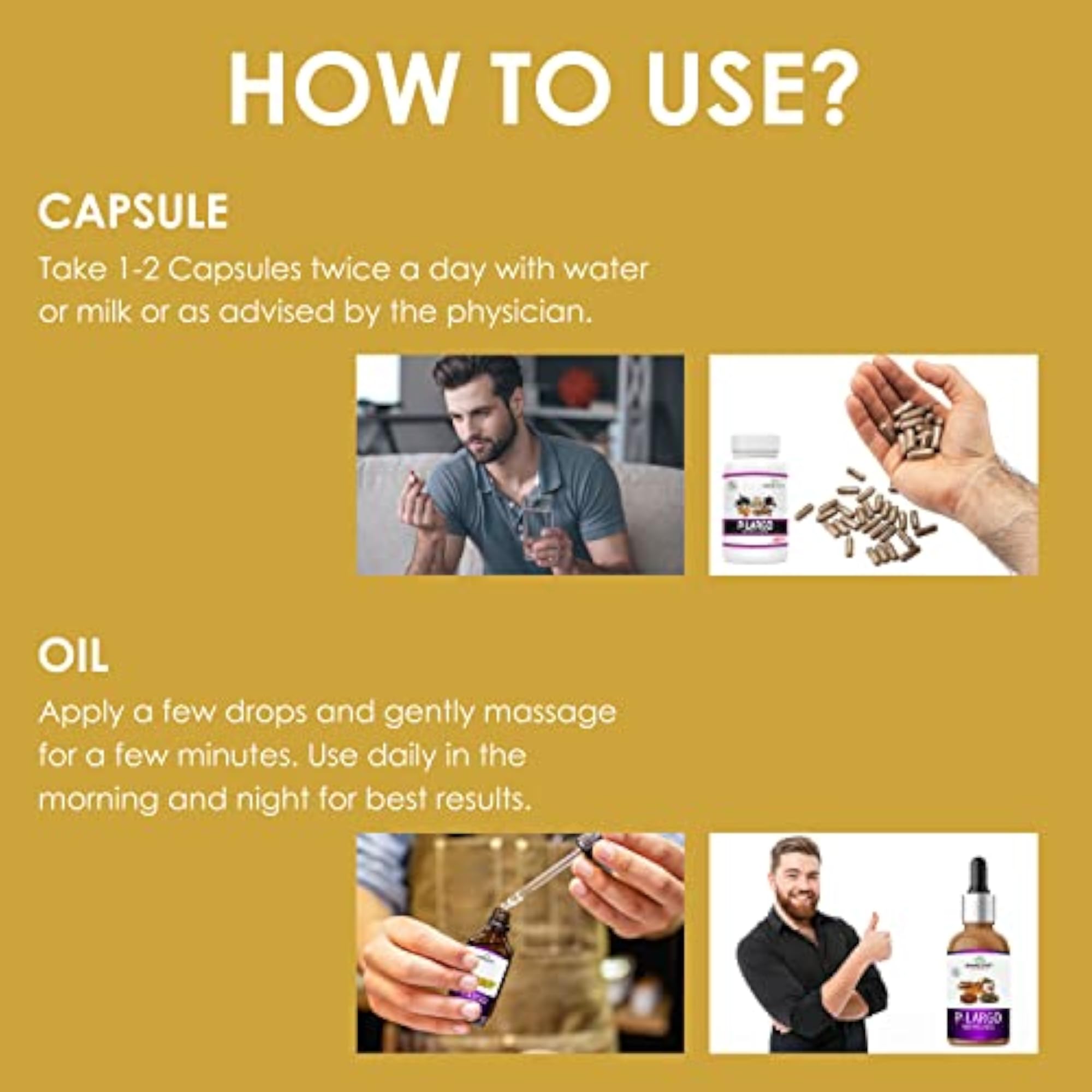 JEEVAN JYOTI AYURVEDA P Largo Combo Set, Capsules & Oil