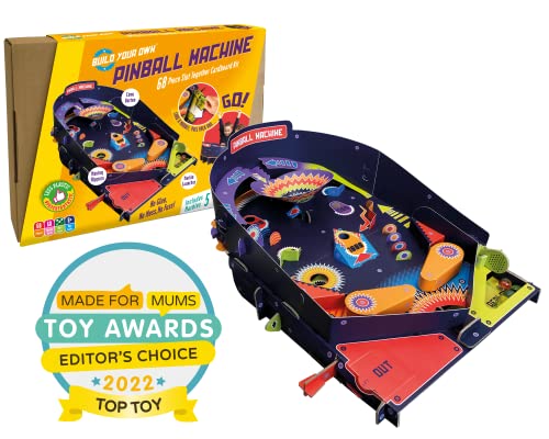 Máquina de pinball anti pantallas para niños kit de cartón interactivo arcade retro sin pegamento 2