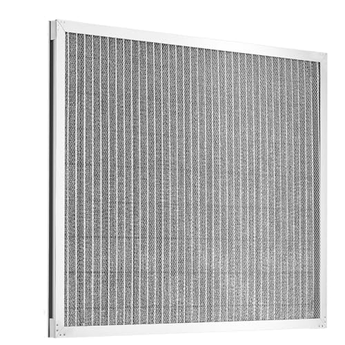 VEVOR 20x25x1 inch Electrostatic Air Filter AC/HVAC Furnace Filter Washable & Reusable Aluminum MERV 8 Long Lifetime Home or Office (Actual Size: 19.75 x 24.65 x 0.82 in)
