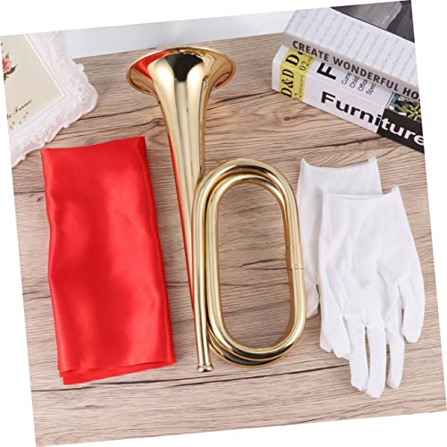Vaguelly 1Pc Kids Musical Instruments Trumpet Set Bugle Trumpet Beginner Trumpet Brass Instruments Kids Trumpet Charge Horn Wind Instrument Small Baby Golden Gold Children Trumpet #TOP5
