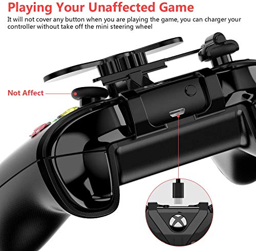 image for Wassers Xbox One Mini Steering Wheel, Xbox One Controller Add-on Repla