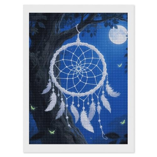 Kit peinture diamant 5D attrape-rêves idée cadeau originale fait main