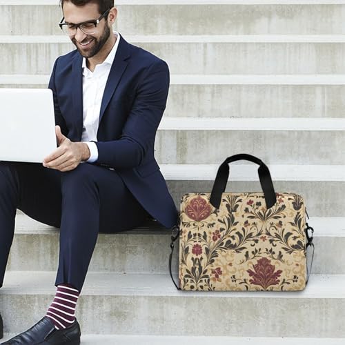 Funda maletín para laptop 13-15.6 pulgadas estilo étnico rojo miniatura 3