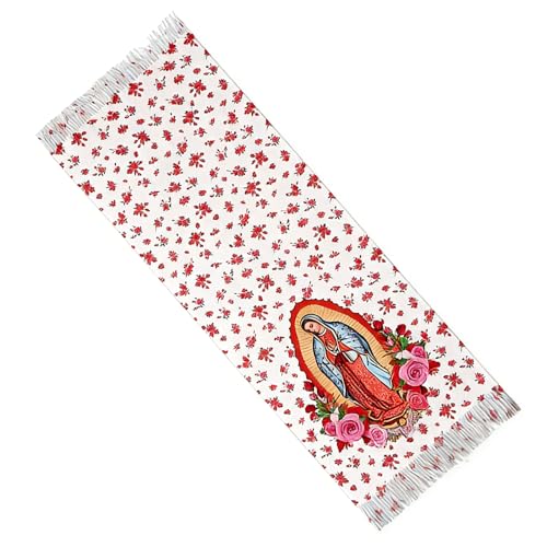 Bufanda Virgen María para Mujer - Patrones Florales y Cálidos para Decoración Católica | Manta de bufanda para mujer, para oración, viajes, hotel, jardín, fiestas interiores y exteriores, hogar
