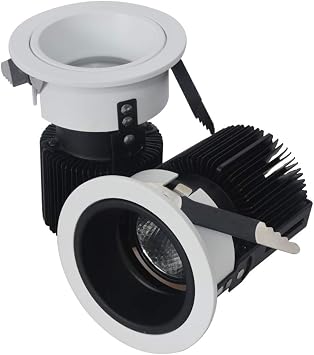 Anti-glare 15W/20W Round LED Spotlight Lamp Recessed Super Bright Spot Lamp Household LED Ceiling Panel Light Embedded Commercial Illumination Show Accent Lighting for Art Exhibiti  Color White-war