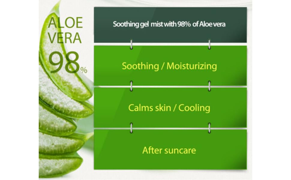 Aloe Vera 98% "Moisture Soothing Gel Mist - 13.5 fl oz. (400 ml) for FROMNATURE - Image 8