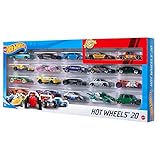Alter: 3+ Jahre Hot Wheels H7045 - 1:64 Die-Cast Fahrzeuge, mittelgroßes Auto Geschenkset, je 20 Spielzeugautos, zufällige Auswahl, ab 3 Jahren, 20er Pack