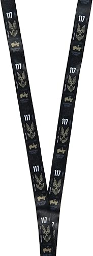 Miniatura 4 de Seven Times Six HALO Infinite UNSC 117 Master Chief Llavero con dije de goma de 2 pulgadas para identificación, Multi colorido