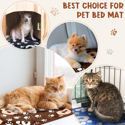 Peryiter-6-Pcs-Dog-Blankets-Fluffy-Fleece-Pet-Blanket-Soft-Fleece-Dog-Blanket-Cover-Warm-Sleep-Mat-for-Bed-Couch-Paw-and-Heart-Print-Washable-Puppy-Cat-Blanket-Throw-Mat-for-Dog-Kitten-Small-Animals