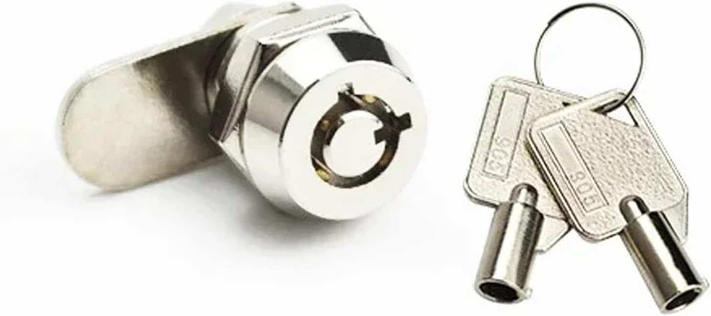Mini Cabinet Tubular Cam Lock Zinc Alloy Box Show Case Light-Box Mailbox MMS124 G 1Pcs(B)